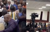 Chairs flipped, tables broken as chaos erupts over vetting of Ablakwa and Akandoh