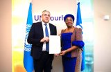 Ghana’s Permanent Representative to UN Tourism presents credentials to Secretary General in Madrid