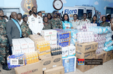 Black Sherif pays medical bills of mothers at 37 Military Hospital, donates supplies