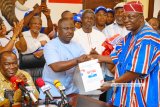 Photos: Bryan Acheampong files nomination to contest NPP flagbearership