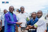 Dr Bryan Acheampong donates navigation equipment to boost safety on Volta Lake