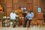 Photos: Mahama visits Kufuor to wish him best of the season