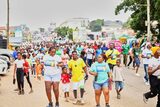 Nhyira FM’s Sokoban Fatilow mobilizes hundreds for fitness walk and free medical screening