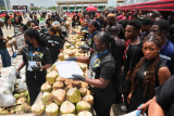 FAGE, GEPA and JoyFM serves coconut, fruits to mourners at state burial of fallen heroes