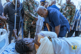Photos: President Mahama visits Burkina Faso terror attack survivors at 37 Military Hospital