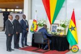 Photos: Ag. Chief Justice signs Book of Condolence for victims of tragic helicopter crash