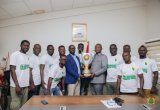 Bibiani GoldStars present historic Premier League trophy to Sports Minister