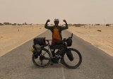 Ghanaian cyclist nears end of epic intercontinental journey to champion education