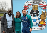 Otto Addo visits Ghana and Coventry City striker Brandon Thomas-Asante