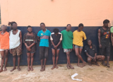 Nkawkaw police arrest 17 suspected drug users during demolition exercise
