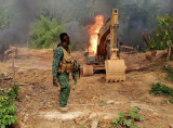 Rapid Response Unit of Forestry Commission destroys 4 excavators in Atiwa Range Forest