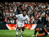 Daniel Afriyie Barnieh reacts after brace-heroics for Aarau against Stade Laussane