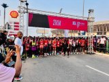 Kofi Adams flags off 10th Millennium Marathon