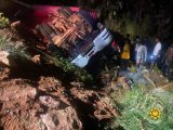 Firefighters rescue two after car plunges into ditch on Kwahu–Abetifi road