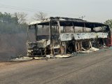 Two dead after unknown gunmen reportedly set bus on fire in Walewale