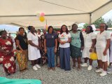 Adom FM/TV’s Afia Amankwah Tamakloe donate to mothers at Amamole Health Centre