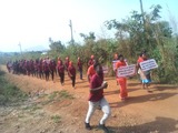 Photos: Kpenoe youth stage peace march over alleged ancestral land takeover in Ho