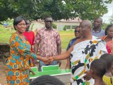 VR: Chief supports Ziavi Methodist primary school with classroom furniture