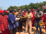 We have turned the corner for peace – Ningo chief tells residents as he performs homowo rituals