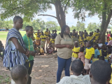 North Tongu DCE leads reforestation campaign at Tagadzi Methodist Basic School