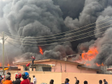 Two injured while fighting warehouse fire in Larterbiokorshie