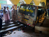 Worshippers flee for safety as trotro crashes into Mosque at Tafo Zongo