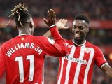 Ghana forward Inaki Williams on target for Athletic Bilbao in preseason friendly defeat to PSV Eindhoven