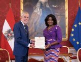 Ambassador Matilda Osei-Agyeman presents Credentials to President of Austria