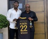 Mohammed Salisu presents AS Monaco jersey to President John Mahama