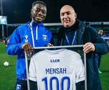 Ghana's Gideon Mensah celebrates 100th appearance for AJ Auxerre
