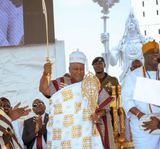 Photos: Ooni of Ife confers prestigious Yoruba title on President Mahama in Nigeria