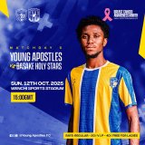 2025/26 Ghana Premier League: Week 5 Match Preview- Young Apostles vs Basake Holy Stars