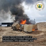 Galamsey fight: NAIMOS storms Atwima Mponua forest; seize excavators in massive crackdown
