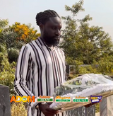 Roman Fada visits Akua Donkor’s grave on first anniversary of her passing