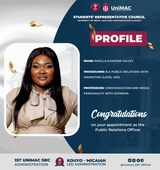 JoyNews’ Noella Yalley named UniMAC Students’ Council Public Relations Officer