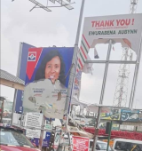 NPP, NDC ‘Thank You’ billboards at Dansoman Junction vandalised