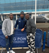 Former Kotoko goalkeepers meet Jordan Ayew after Leicester vs Arsenal game in England