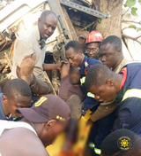 Driver trapped after truck crashes into tree at Sawla