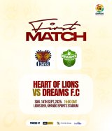 2025/26 Ghana Premier League: Week 1 Match Preview - Heart of Lions vs Dreams FC