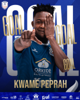 Ghanaian forward Kwame Peprah scores for Sway Rieng in ASEAN Club Championship opener