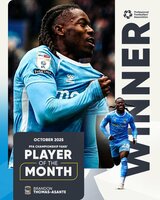 Brandon Thomas-Asante named PFA Championship Fans’ Player of the Month