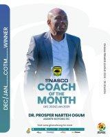 Kotokoâ€™s Dr. Prosper Narteh Ogum wins NASCO Coach of the Month Award