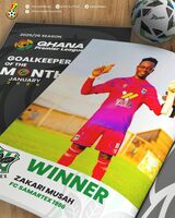 Zakari Musah wins Ghana Premier League Goalkeeper of the Month award