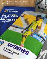 Salim Adams claims Ghana Premier League Player of the Month award