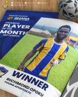 Young Apostles’ Richmond Opoku wins NASCO Player of the Month for September