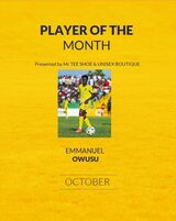 Emmanuel Owusu named Medeamaâ€™s Player of the Month after dominant October vote