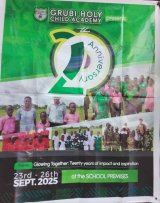 Grubi Holy Child Academy marks 20th anniversary, calls for greater youth investment