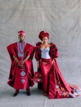 Temi Otedola shares details of 4,590-hour wedding reception outfit [Photos]