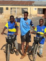 Wa Power SC team manager gifts bicycles to young fans after 45km trip to watch match