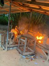 NAIMOS raids galamsey site behind Kwabeng Anglican SHS, seizes excavators and pay loader